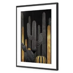 Cactus Montage 01 -WALL ART DESGIN SALE cactus montage 01 acrylic glass with border black frame 45x30cm 107881