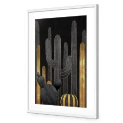 Cactus Montage 01 -WALL ART DESGIN SALE cactus montage 01 acrylic glass with border white frame 45x30cm 334664