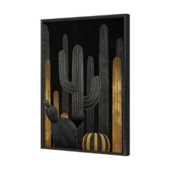 Cactus Montage 01 -WALL ART DESGIN SALE cactus montage 01 canvas black floating frame 45x30cm 507985