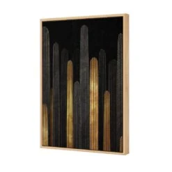 Cactus Montage 02 -WALL ART DESGIN SALE cactus montage 02 canvas oak floating frame 45x30cm 938626