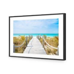 Caicos Island Acrylic Print Art 4 Caicos Island Acrylic Print Art -WALL ART DESGIN SALE caicos island acrylic glass art with border black frame 45x30cm 282193