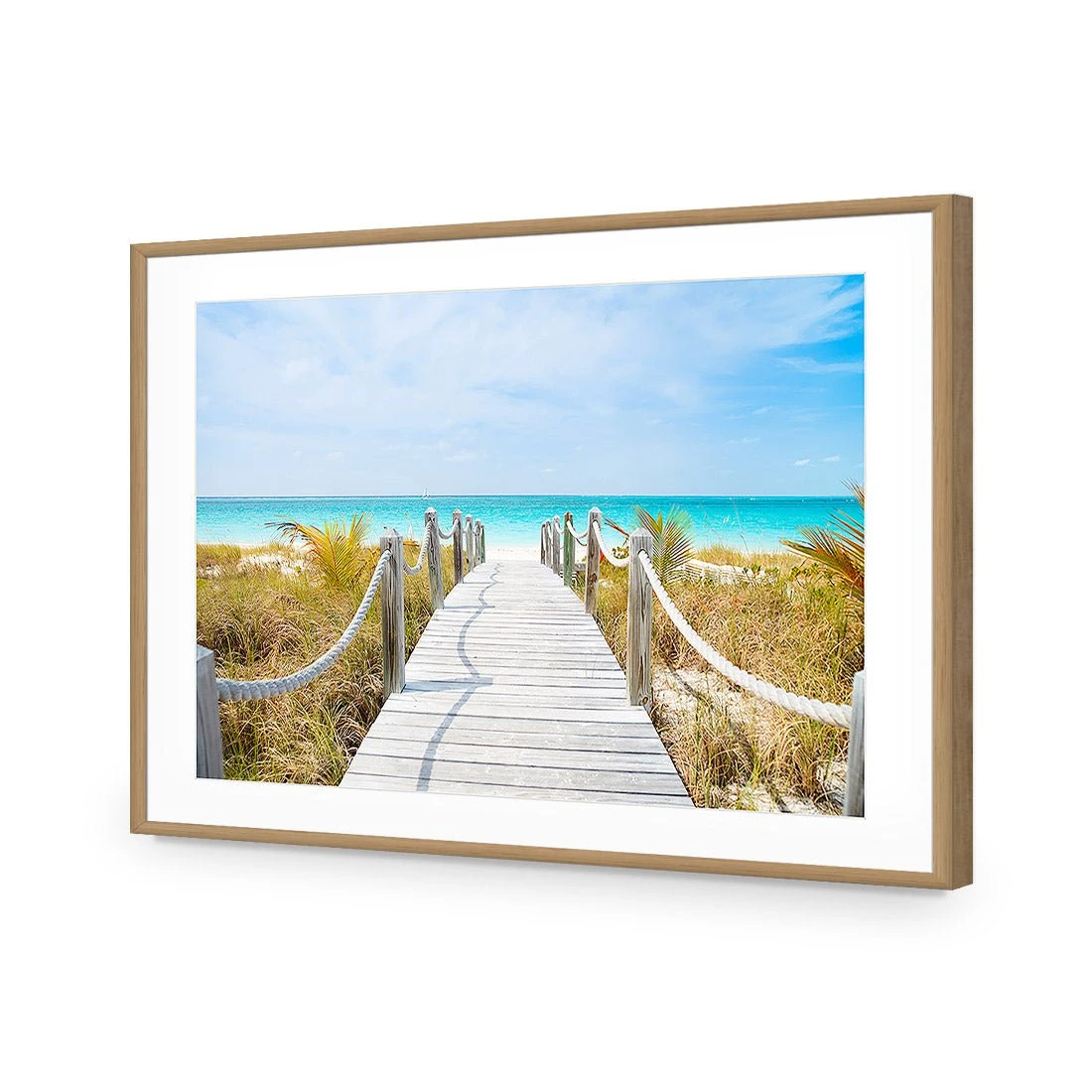 Caicos Island Acrylic Print Art Caicos Island Acrylic Print Art -WALL ART DESGIN SALE caicos island acrylic glass art with border oak frame 45x30cm 681666