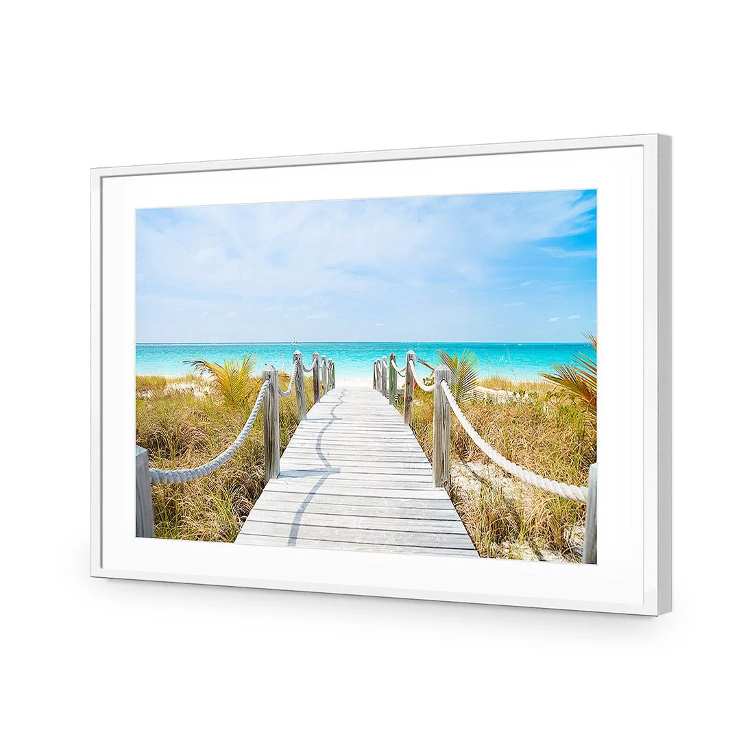 Caicos Island Acrylic Print Art Caicos Island Acrylic Print Art -WALL ART DESGIN SALE caicos island acrylic glass art with border white frame 45x30cm 932753