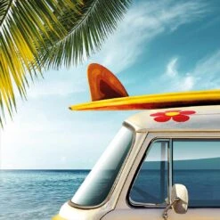 Camper Van Canvas Art