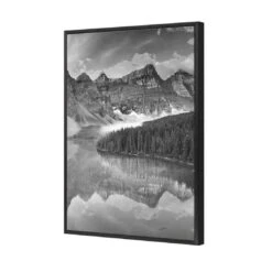 Canadian Lake Reflection, Black And White (Portrait) 4 Canadian Lake Reflection, Black And White (Portrait) -WALL ART DESGIN SALE canadian lake reflection black and white portrait canvas stretched canvas 45x30cm 122161