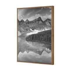 Canadian Lake Reflection, Black And White (Portrait) 5 Canadian Lake Reflection, Black And White (Portrait) -WALL ART DESGIN SALE canadian lake reflection black and white portrait canvas stretched canvas 45x30cm 432598