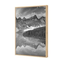 Canadian Lake Reflection, Black And White (Portrait) 7 Canadian Lake Reflection, Black And White (Portrait) -WALL ART DESGIN SALE canadian lake reflection black and white portrait canvas stretched canvas 45x30cm 502517