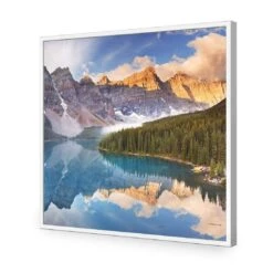 Canadian Lake Reflection (Square) -WALL ART DESGIN SALE canadian lake reflection square acrylic glass no border white frame 37x37cm 960271
