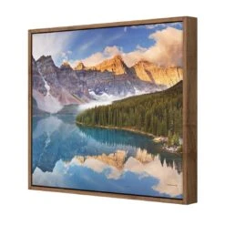 Canadian Lake Reflection (Square) -WALL ART DESGIN SALE canadian lake reflection square canvas natural floating frame 37x37cm 174384