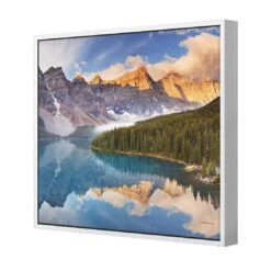 Canadian Lake Reflection (Square) -WALL ART DESGIN SALE canadian lake reflection square canvas white floating frame 37x37cm 773955