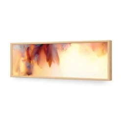 Candle Leafed (Long) -WALL ART DESGIN SALE candle leafed long acrylic glass no border oak frame 90x30cm 644373