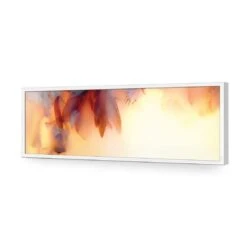 Candle Leafed (Long) -WALL ART DESGIN SALE candle leafed long acrylic glass no border white frame 90x30cm 114661