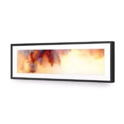 Candle Leafed (Long) -WALL ART DESGIN SALE candle leafed long acrylic glass with border black frame 90x30cm 988900