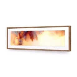 Candle Leafed (Long) -WALL ART DESGIN SALE candle leafed long acrylic glass with border natural frame 90x30cm 895296