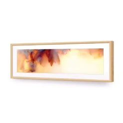 Candle Leafed (Long) -WALL ART DESGIN SALE candle leafed long acrylic glass with border oak frame 90x30cm 853128