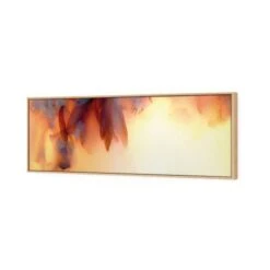 Candle Leafed (Long) -WALL ART DESGIN SALE candle leafed long canvas oak floating frame 60x20cm 516097
