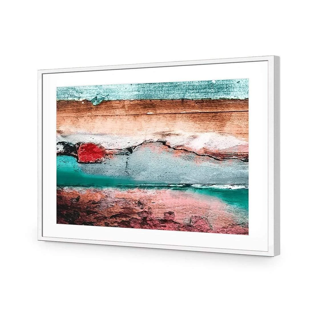 Careless Wood, Teal Brown Careless Wood, Teal Brown -WALL ART DESGIN SALE careless wood teal brown acrylic glass with border white frame 45x30cm 513869