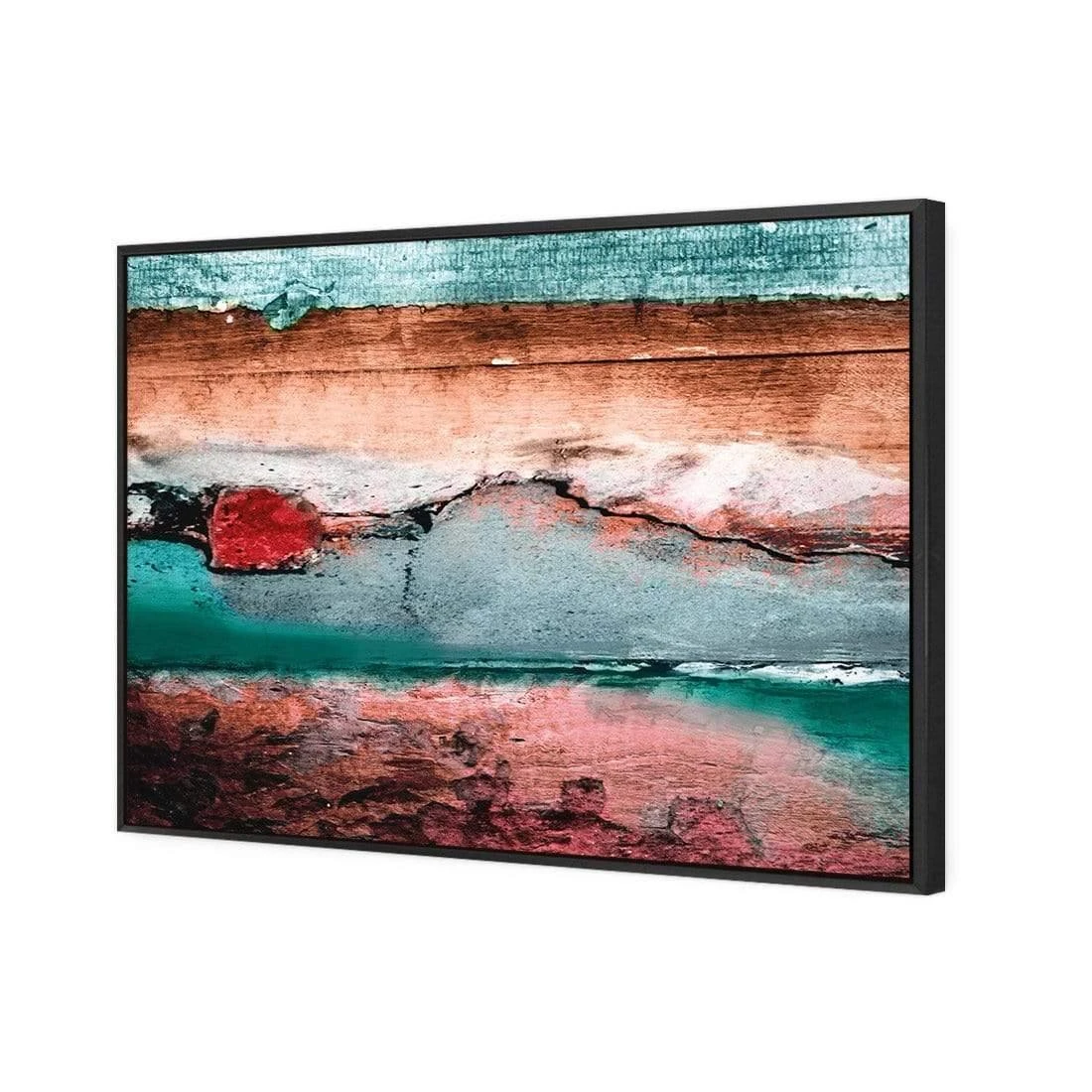 Careless Wood, Teal Brown Careless Wood, Teal Brown -WALL ART DESGIN SALE careless wood teal brown canvas black floating frame 45x30cm 479218