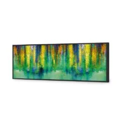 Cascading Colour, Long Canvas Art -WALL ART DESGIN SALE cascading colour long canvas art 60x20cm black frame 256953