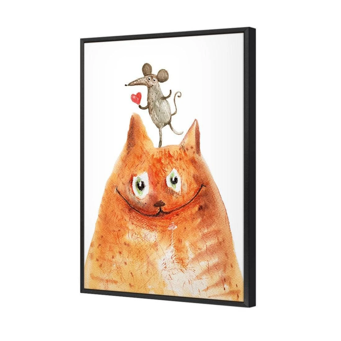 Cat and Mouse Love Canvas Art Cat And Mouse Love Canvas Art -WALL ART DESGIN SALE cat and mouse love canvas art 45x30cm black frame 105221