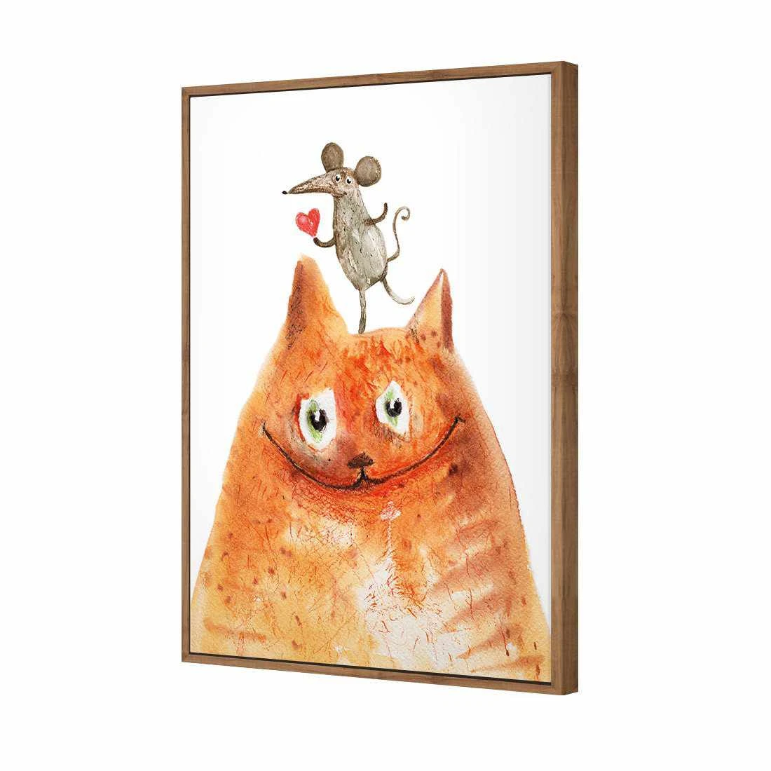 Cat and Mouse Love Canvas Art Cat And Mouse Love Canvas Art -WALL ART DESGIN SALE cat and mouse love canvas art 45x30cm natural frame 594723