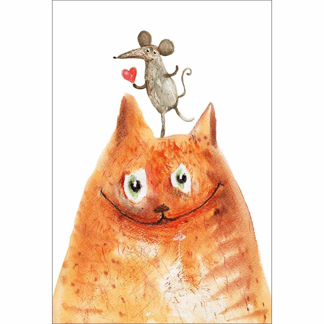 Cat and Mouse Love Canvas Art Cat And Mouse Love Canvas Art -WALL ART DESGIN SALE cat and mouse love canvas art 45x30cm rolled canvas 945420
