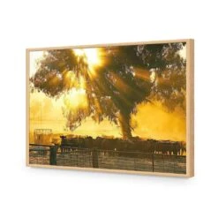 Cattle Ranch 17 Cattle Ranch -WALL ART DESGIN SALE cattle ranch acrylic glass no border oak frame 45x30cm 232430