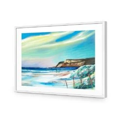 Caves Beach 11 Caves Beach -WALL ART DESGIN SALE caves beach acrylic glass with border white frame 45x30cm 502243