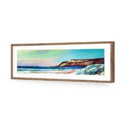 Caves Beach (Long) 12 Caves Beach (Long) -WALL ART DESGIN SALE caves beach long acrylic glass with border natural frame 90x30cm 161308