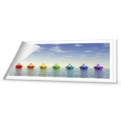 Chakra Lotus Canvas Art -WALL ART DESGIN SALE chakra lotus canvas art 60x20cm rolled canvas 386232