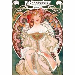 Champenois By Alphonse Mucha Canvas Art