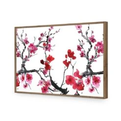 Cherry Blossom Acrylic Print Art -WALL ART DESGIN SALE cherry blossom acrylic glass art without border natural frame 45x30cm 640779