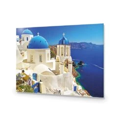 Churches Of Santorini -WALL ART DESGIN SALE churches of santorini acrylic glass no border no frame 45x30cm 641450
