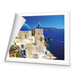 Churches Of Santorini -WALL ART DESGIN SALE churches of santorini canvas rolled canvas 45x30cm 374719