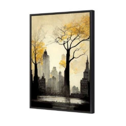 City In Autumn -WALL ART DESGIN SALE city in autumn canvas black floating frame 45x30cm 441096