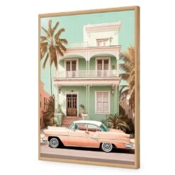 Classic In Peach -WALL ART DESGIN SALE classic in peach acrylic glass no border oak frame 45x30cm 735044