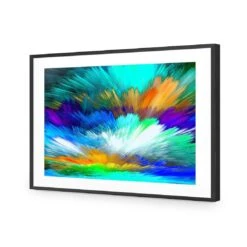 Cloud Explosion, Blue Acrylic Print Art 4 Cloud Explosion, Blue Acrylic Print Art -WALL ART DESGIN SALE cloud explosion blue acrylic print art with border black frame 45x30cm 943164