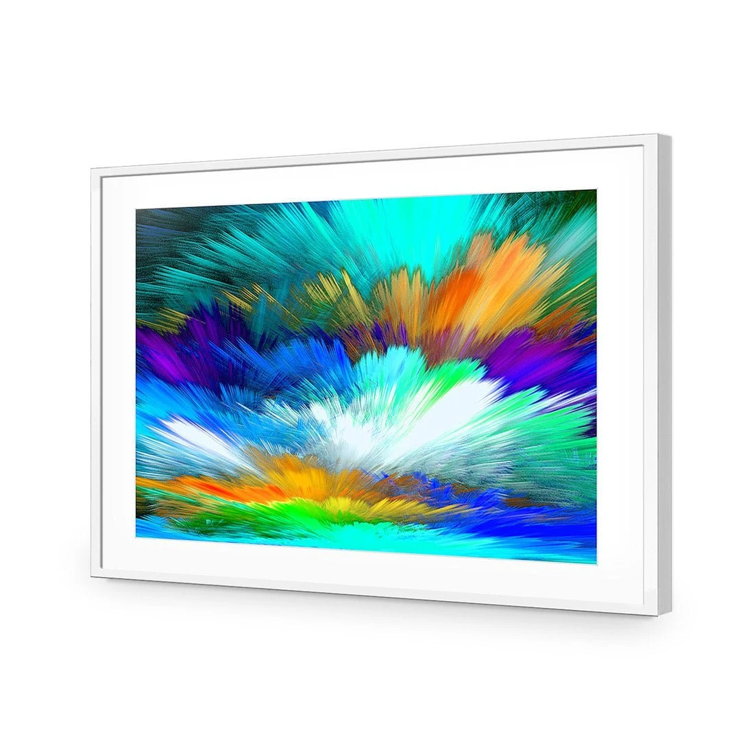 Cloud Explosion, Blue Acrylic Print Art Cloud Explosion, Blue Acrylic Print Art -WALL ART DESGIN SALE cloud explosion blue acrylic print art with border white frame 45x30cm 906194