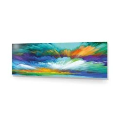 Cloud Explosion, Blue (long) -WALL ART DESGIN SALE cloud explosion blue long acrylic glass no border no frame 90x30cm 769112