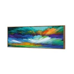 Cloud Explosion, Blue (long) -WALL ART DESGIN SALE cloud explosion blue long canvas natural floating frame 60x20cm 341515