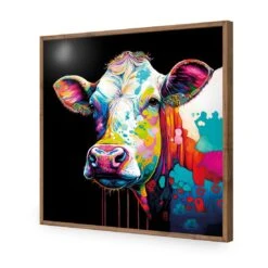 CMY Cow 18 CMY Cow -WALL ART DESGIN SALE cmy cow acrylic glass no border natural frame 37x37cm 668810