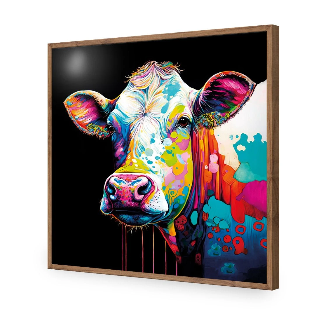 CMY Cow CMY Cow -WALL ART DESGIN SALE cmy cow acrylic glass no border natural frame 37x37cm 668810