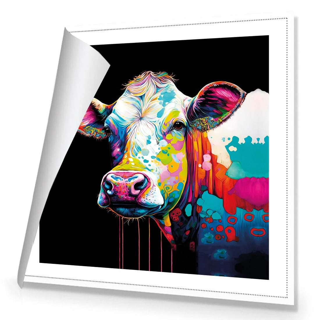 CMY Cow CMY Cow -WALL ART DESGIN SALE cmy cow canvas rolled canvas 37x37cm 294483