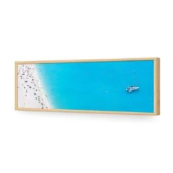 Coastal Heaven From High (Long) 18 Coastal Heaven From High (Long) -WALL ART DESGIN SALE coastal heaven from high long acrylic glass no border oak frame 90x30cm 150123