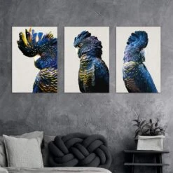 Cockatoos Trio Art Set 4 Cockatoos Trio Art Set -WALL ART DESGIN SALE cockatoos trio art set stretched canvas no frame canvas 59x40cm 213196