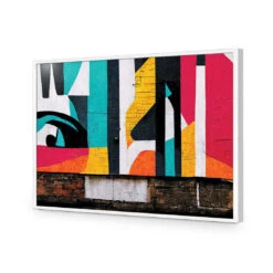 Coloured Brick -WALL ART DESGIN SALE coloured brick acrylic glass no border white frame 45x30cm 893654