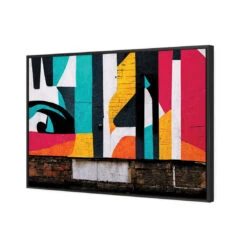 Coloured Brick -WALL ART DESGIN SALE coloured brick canvas black floating frame 45x30cm 816735