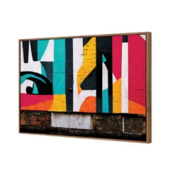 Coloured Brick -WALL ART DESGIN SALE coloured brick canvas natural floating frame 45x30cm 628965