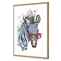 Cool Zebra Acrylic Print Art 7 Cool Zebra Acrylic Print Art -WALL ART DESGIN SALE cool zebra acrylic glass art with border oak frame 45x30cm 411796