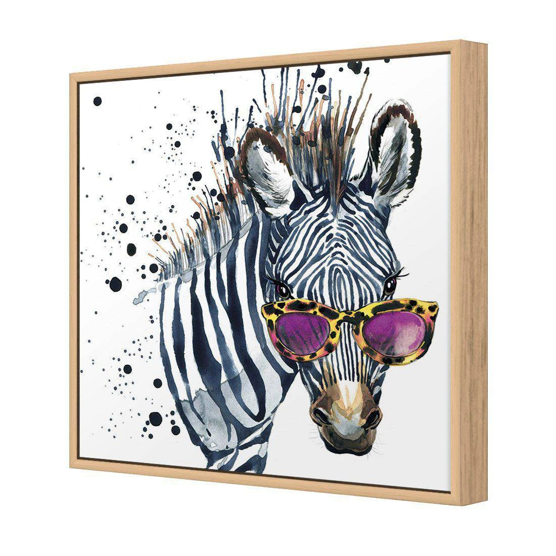 Cool Zebra, Square Canvas Art Cool Zebra, Square Canvas Art -WALL ART DESGIN SALE cool zebra square canvas art 30x30cm oak frame 641573